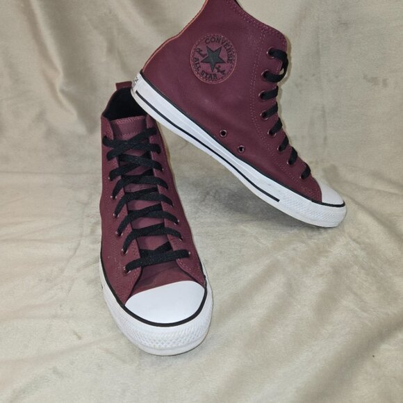 LEATHER CHUCK TAYLOR CONVERSE ALL STAR HIGH TOPS MEN'S US 8.5 UNISEX - Picture 7 of 13